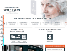 Tablet Screenshot of pompesfunebresdefrance.com